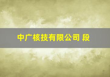 中广核技有限公司 段